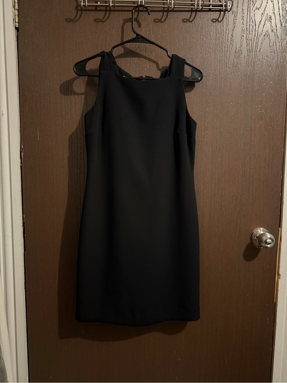 Liz Claiborne Vintage Black Sleeveless Midi Shift Dress Size 6P